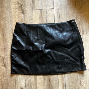 Fabletics Vegan Leather High-Waisted Mini Skirt